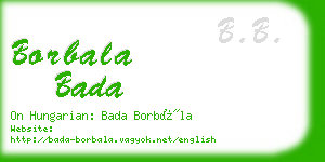 borbala bada business card